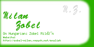 milan zobel business card